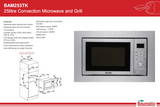 Baumatic BAM253TK Built in Convection Microwave and Grill - Ex Display Discount