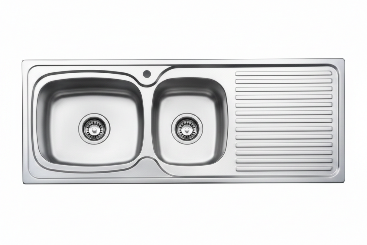 Oliveri BB1181 Lakeland 1 and 3/4 Bowl Right Hand Drainer Sink