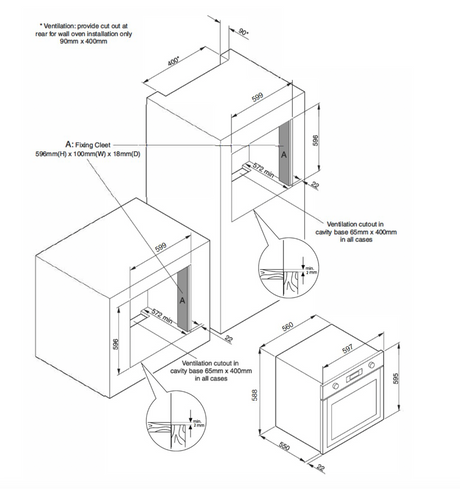 BDO609BK Dimensions