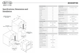 Technical specifications and installation guide for a Belling oven, featuring diagrams and text.