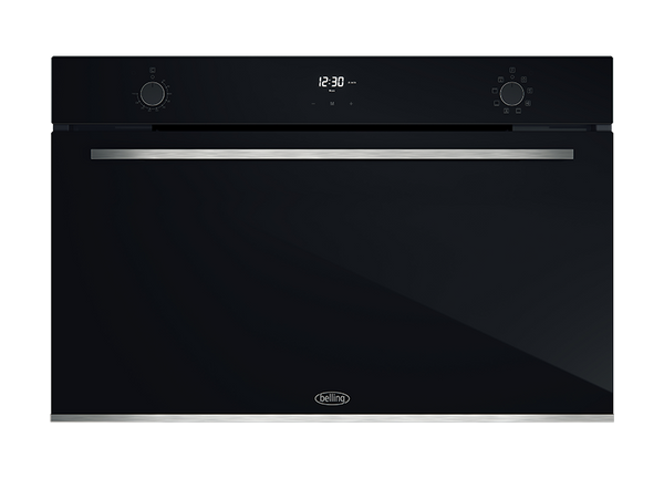 Belling BDO9608BK 90cm Built-in 8 Function Black Glass Oven - Made in Italy