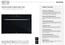 Belling BDO9611BK 90cm Built-in 8 Function Black Glass Oven - Made in Italy