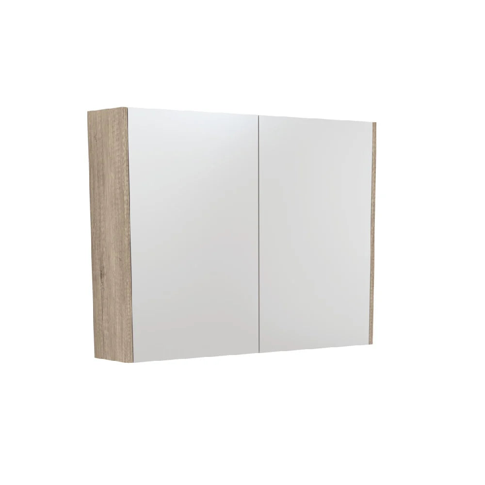Fienza PSC900S 900 Mirror Cabinet with Scandi Oak Side Panels