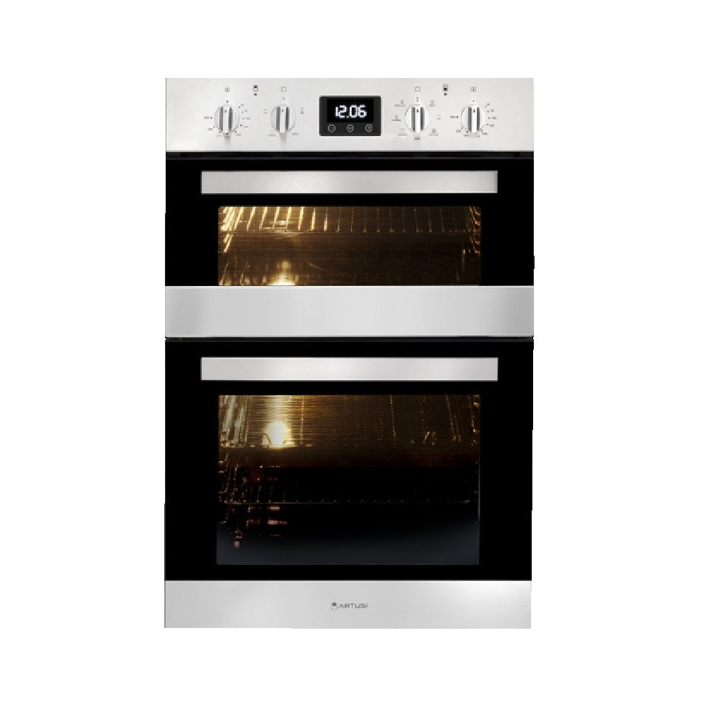 Artusi CAO888X/1 60cm Electric Built in Double Wall Oven, Stainless Steel