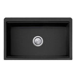 Oliveri Santorini Farmhouse Undermount Sink, 757 x 425mm, Black, ST-BL1584U