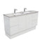 Fienza SM150ZKD Fingerpull Matte Calacatta Marble Kicker 1500mm Vanity (Double Bowl) - Special Order