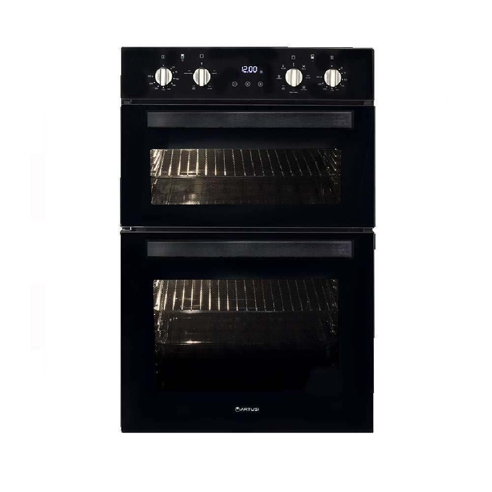 Artusi CAO888B 60cm Electric Built in Double Wall Oven, Black