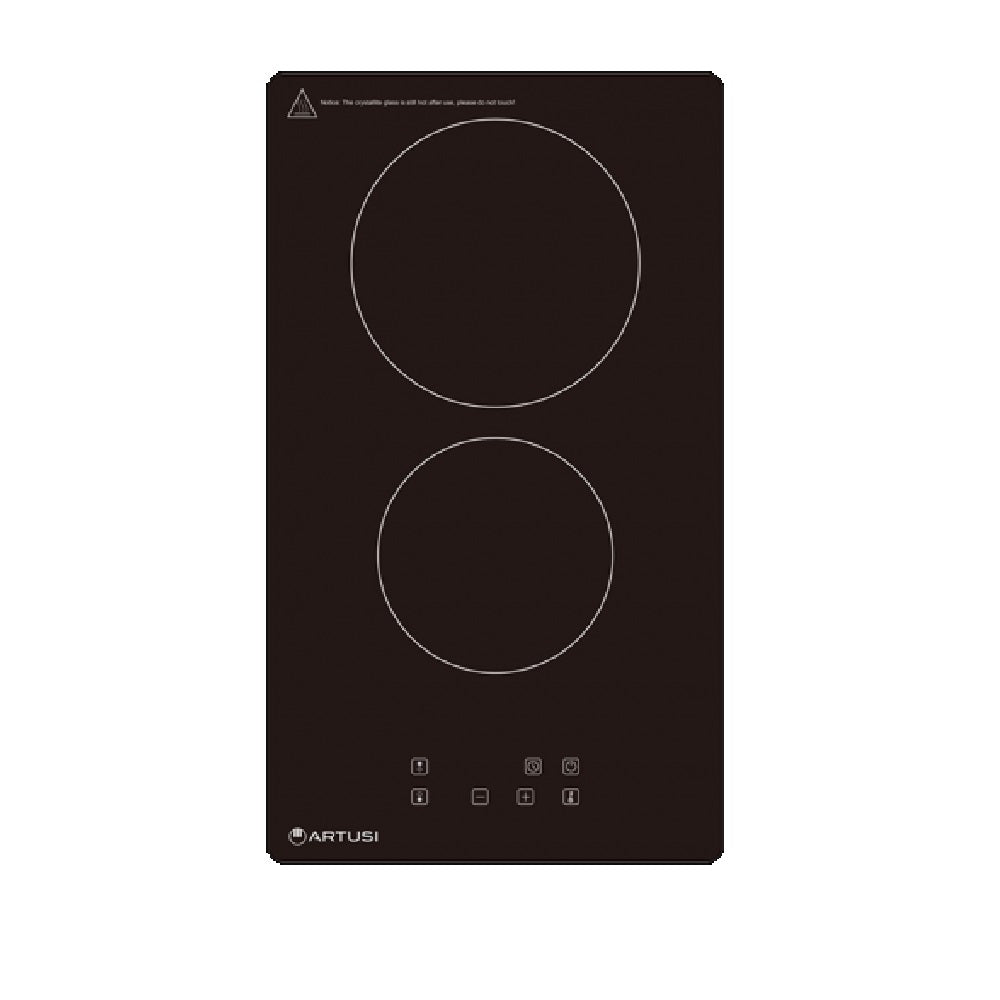 Artusi CACC32A 30cm 2 Zone Ceramic Electric Touch Control Cooktop, Black