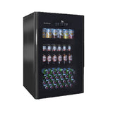 Artusi ABC1B Freestanding Beverage Centre, Glass Door, Black