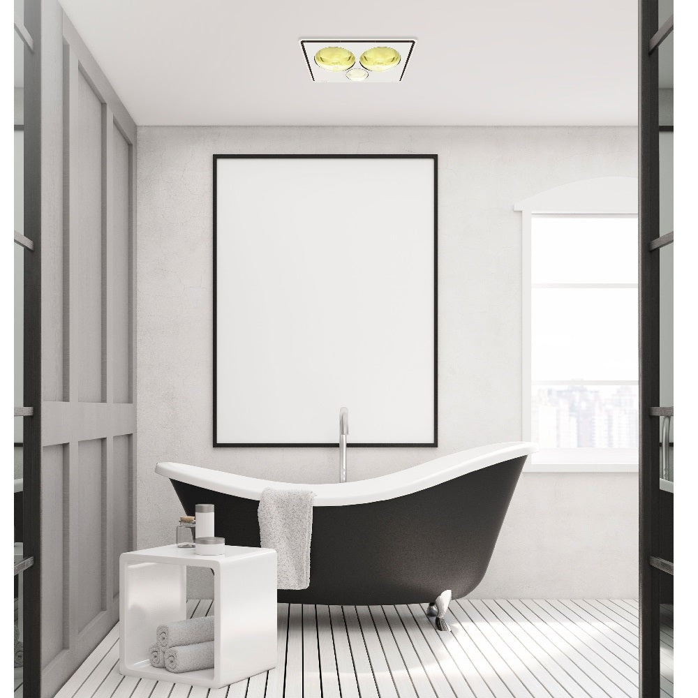 IXL 11323 Bathroom Lighting Classic Tastic Vivid Heater, Fan & Light 3 in 1 White - Special Order
