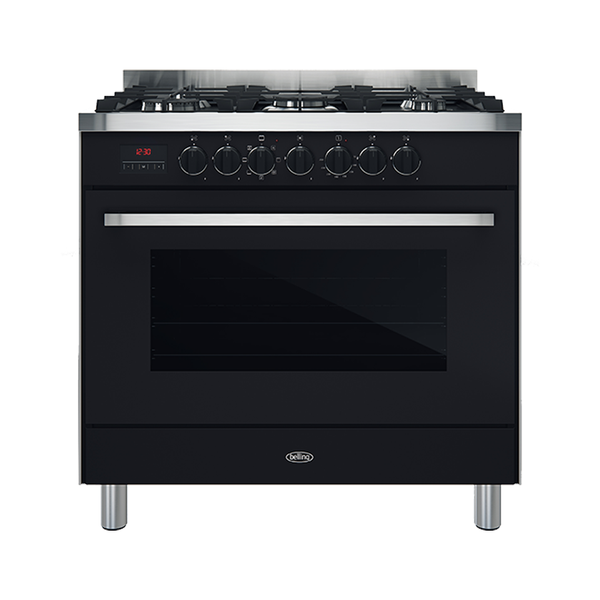 Belling BDU958DBK 90cm Dual Fuel Upright Cooker, Black - Ex Display Discount