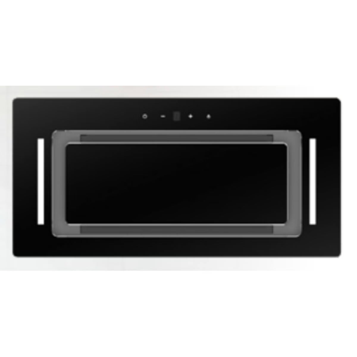 Schweigen BGUM-6B 60cm Undermount Black Rangehood, Black Glass