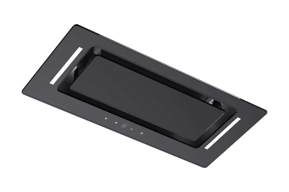 Schweigen BGUM-6B 60cm Undermount Black Rangehood, Black Glass
