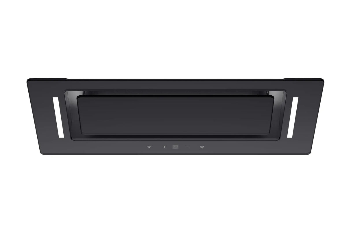Schweigen BGUM-6B 60cm Undermount Black Rangehood, Black Glass