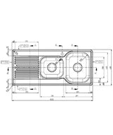Blanco BJARAH8SLK5 1 and 3/4 Bowl Kitchen Sink