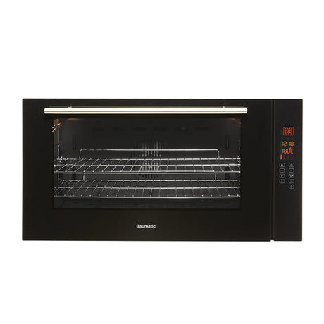Baumatic Bm90S 90Cm 10 Multifunction Black Glass Function Touch Control Oven Large Electric