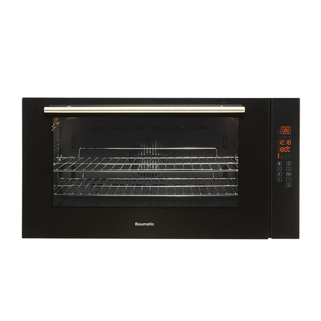 Baumatic Bm90S 90Cm 10 Multifunction Black Glass Function Touch Control Oven Large Electric