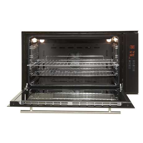Baumatic Bm90S 90Cm 10 Multifunction Black Glass Function Touch Control Oven Large Electric