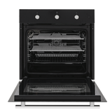 Baumatic Bo5M Black Glass Electric Oven - 10Amp Plug Connection Oven
