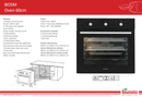 Baumatic BO5M Black Glass Electric Oven - 10amp Plug Connection