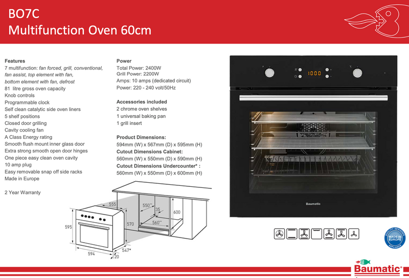 Baumatic 60cm Induction Package No. 1