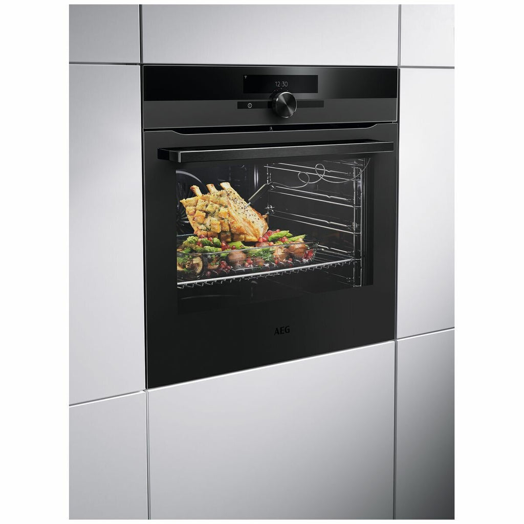 AEG BPK94733PT 60cm Pyrolytic BuiltIn Oven with SenseCook, Matte Blac