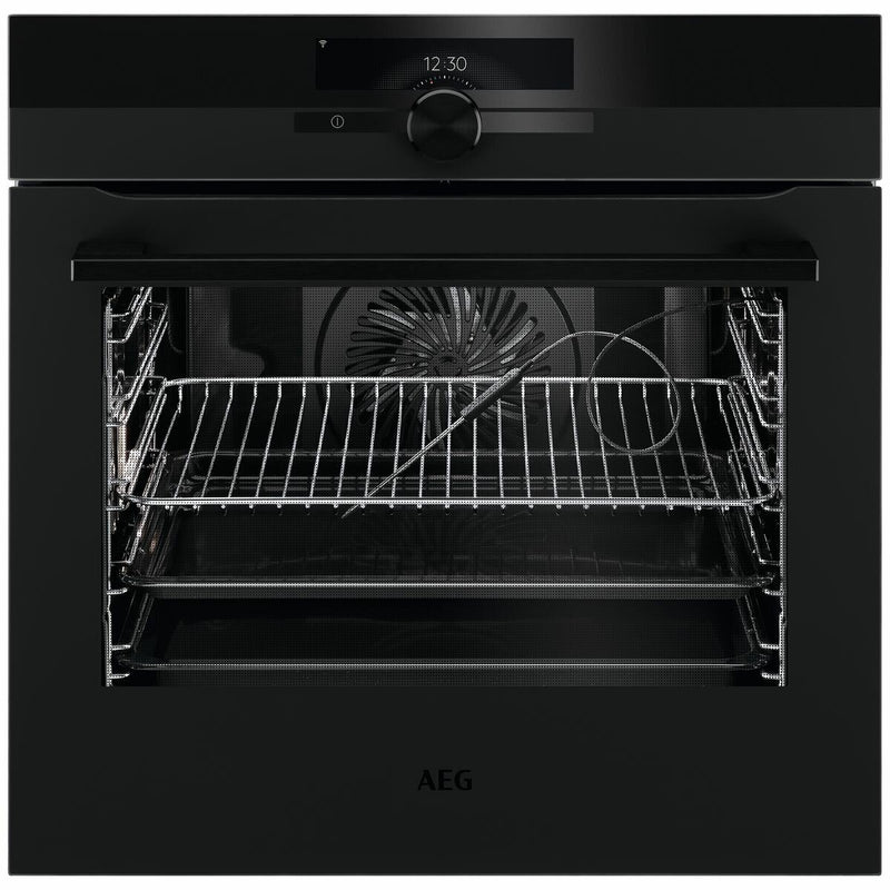 AEG BPK94733PT 60cm Pyrolytic Built-In Oven with SenseCook, Matte Black - AEG Cosmetic Seconds Discount