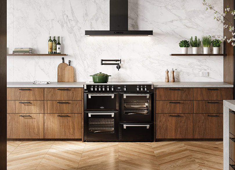 Belling BRDX110INDBL Richmond Deluxe 110cm 5 Zone Induction Range Cooker - Black