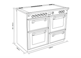 Belling BRDX110INDBL Richmond Deluxe 110cm 5 Zone Induction Range Cooker - Black