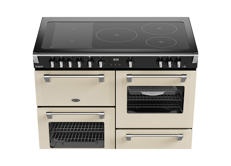 Belling BRDX110INDCR Richmond Deluxe 110cm 5 Zone Induction Range Cooker - Cream