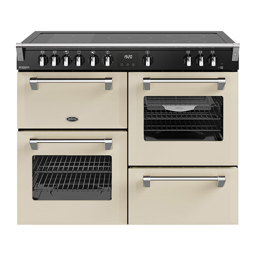 Belling BRDX110INDCR Richmond Deluxe 110cm 5 Zone Induction Range Cooker - Cream