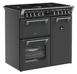 Belling BRDX90DFAN 90cm Richmond Deluxe Dual Fuel Freestanding Oven, Split Ovens, Anthracite