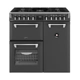 Belling BRDX90DFAN 90cm Richmond Deluxe Dual Fuel Freestanding Oven, Split Ovens, Anthracite