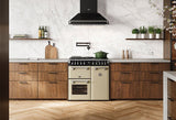 Belling BRDX90DFCR 90cm Richmond Deluxe Dual Fuel Freestanding Oven, Split Ovens, Cream