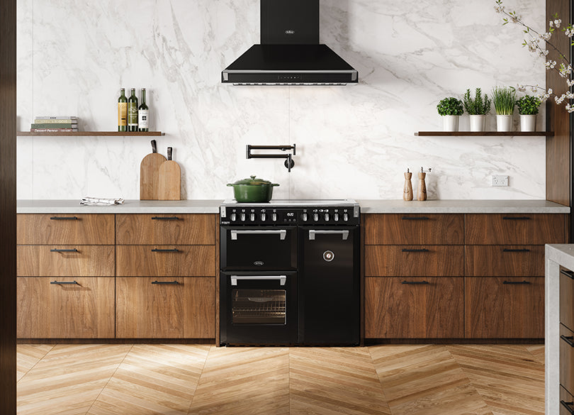 Belling BRDX90INDBL Richmond Deluxe 90cm 5 Zone Induction Range Cooker - Black