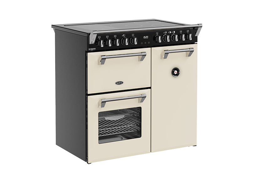 Belling BRDX90INDCR Richmond Deluxe 90cm 5 Zone Induction Range Cooker - Cream