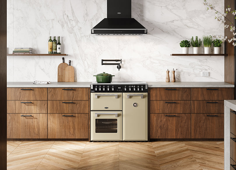 Belling BRDX90INDCR Richmond Deluxe 90cm 5 Zone Induction Range Cooker - Cream