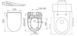 Lafeme Catania Standard Toilet Bidet Seat