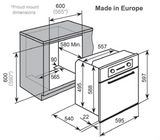 Baumatic Bspo610 Studio Solari Black Glass Pyrolytic Cleaning Electric Oven - Sale Oven