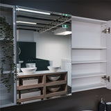 Fienza BSS120 Bevel Edge 900 Mirror Cabinet, 2 Side Shelves