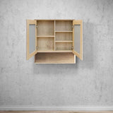 Otti BYSV750N Byron 750mm Wood Grain Oak Shaving Cabinet