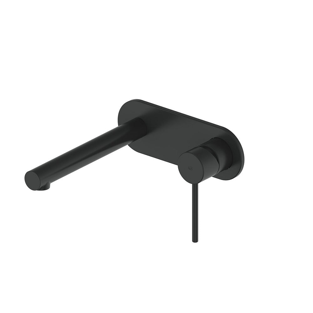Greens Maci Wall Basin Mixer with Plate, Matte Black, 212025217