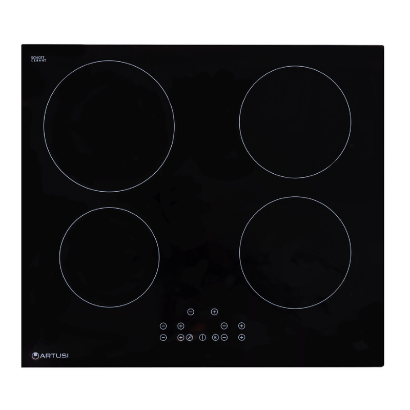 Artusi CAID646B 60cm 4 Zone Induction Cooktop w/ Boost, Black