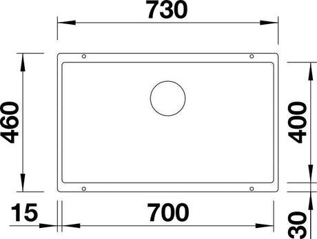 Blanco Subline700Ubk5 Granite Kitchen Sink - Super Black Sinks