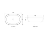 Otti OT5036 Bronte Oval 500x350x130 Above Counter Basin