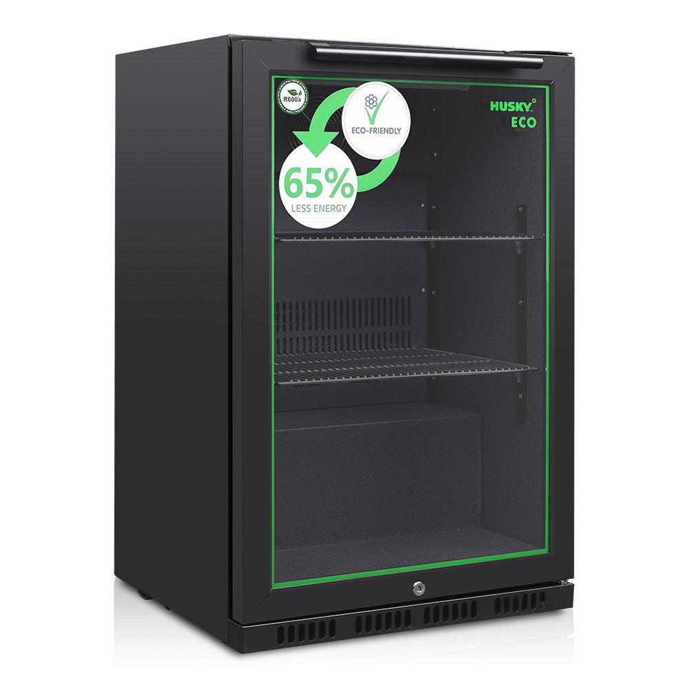 Husky 90L Single Door Homebar Drinks Chiller in Black C1HECO840BKAU