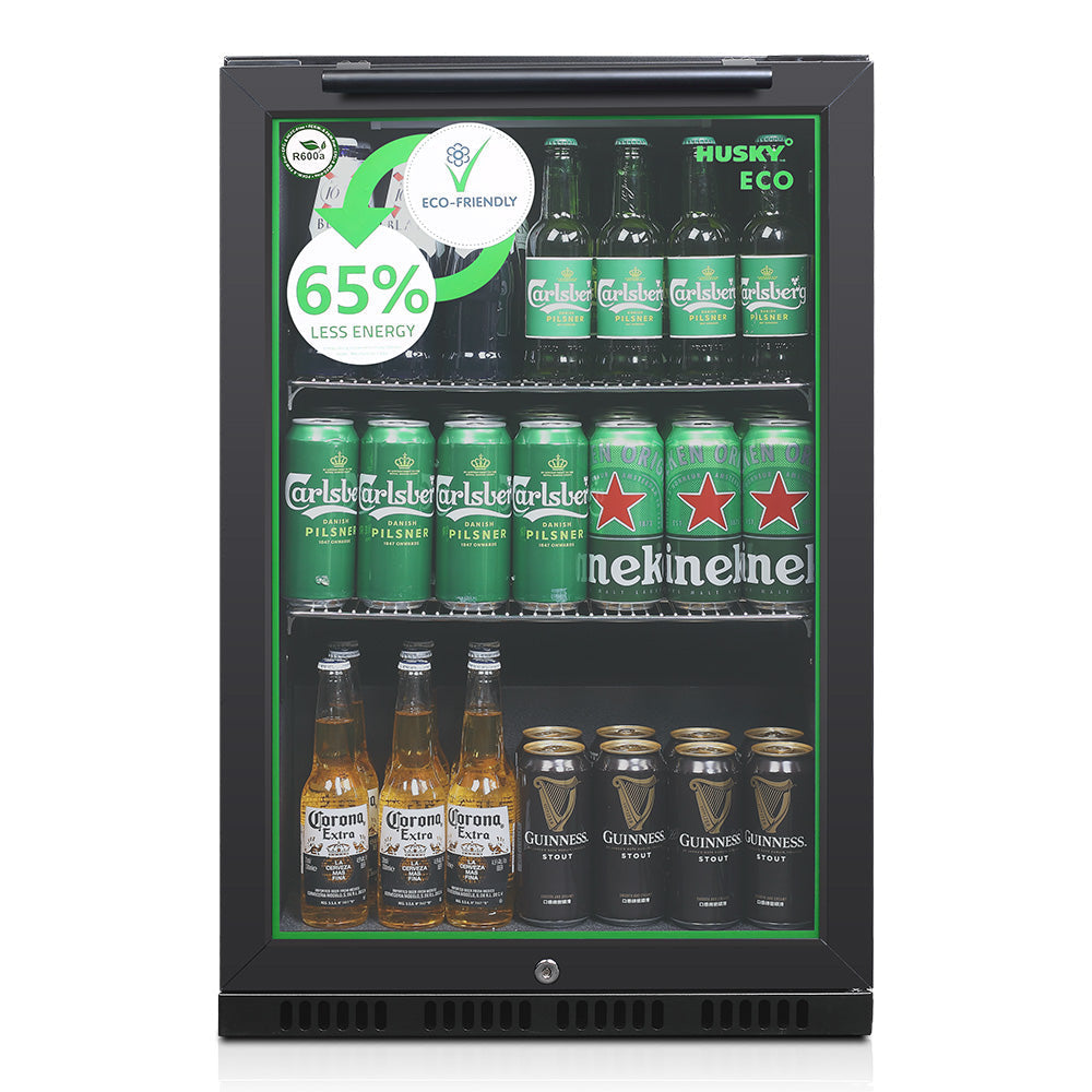 Husky 90L Single Door Homebar Drinks Chiller in Black C1HECO840BKAU