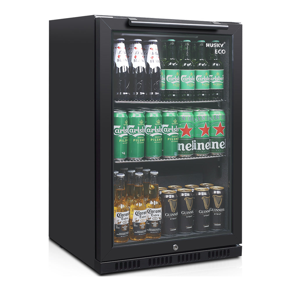 Husky 90L Single Door Homebar Drinks Chiller in Black C1HECO840BKAU