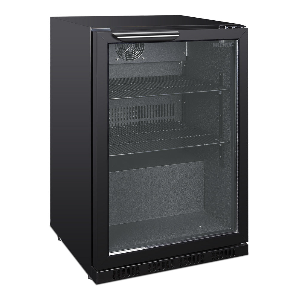 Husky 122L Single Door Homebar Drinks Chiller in Black C1HHMBBKAU