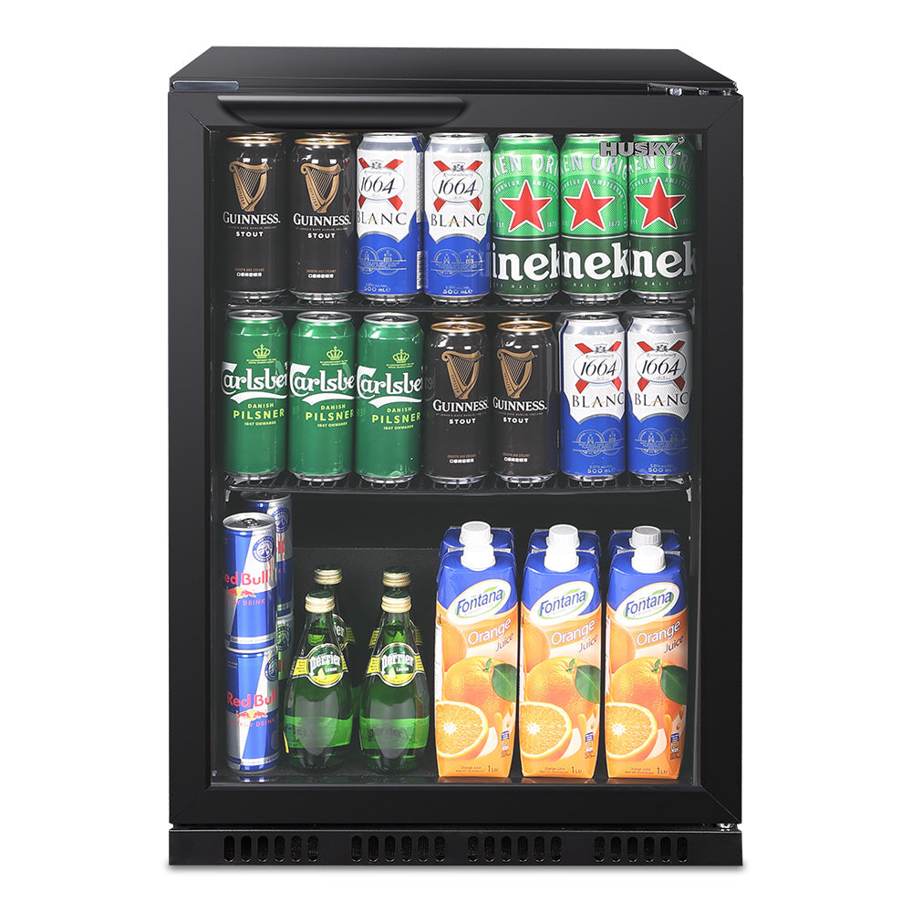 Husky 90L Single Door Homebar Drinks Chiller in Black C1HECO840BKAU